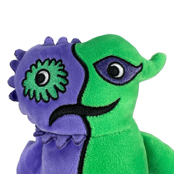 Garten of Banban Bittergiggle Jester Plush Toy 12" Purple Green Stuffed Animal - Picture 3 of 5